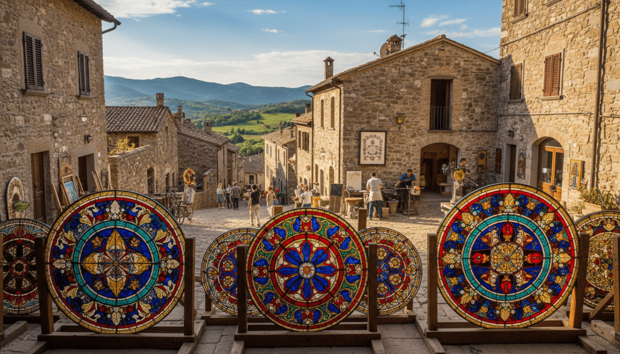 scopri la storia di altare, un autentico borgo d'arte nella val bormida, famoso per la sua tradizione vetraia medievale che continua a vivere nei suoi capolavori artistici.